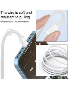 Cable Aux para iPhone Seulliya Lightning a 3.5mm Blanco 2