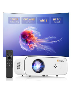 Mini Proyector HUNKSTAR 4K Wifi 6 Bluetooth 5.2 1000 ANSI