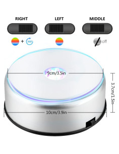 Base de Exhibición Rotativa LED Watris Veiyi 10,16 cm 2
