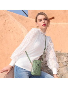 Bolso Cruzado APHISON para Mujeres con Borlas y 3 Bolsillos 2