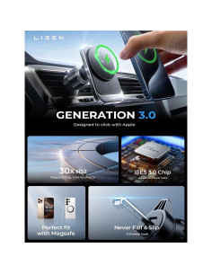 Soporte de Coche Inalámbrico MagSafe LISEN para iPhone 16 2