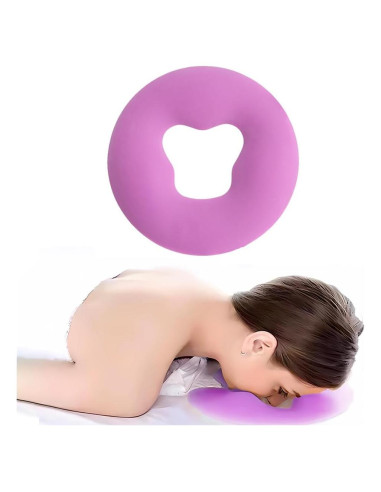 Almohada de Masaje Facial OULIGET de Silicona Morada 29x1.8cm
