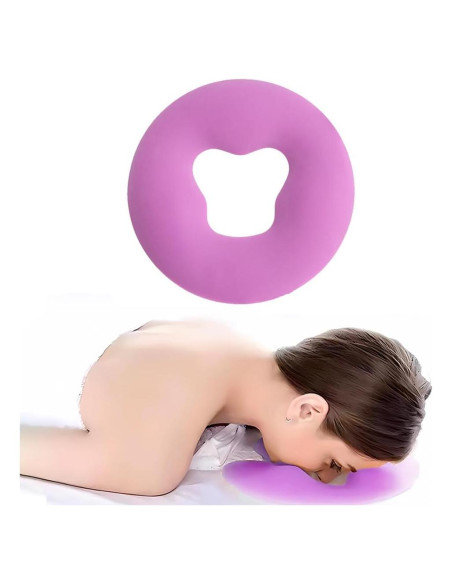 Almohada de Masaje Facial OULIGET de Silicona Morada 29x1.8cm