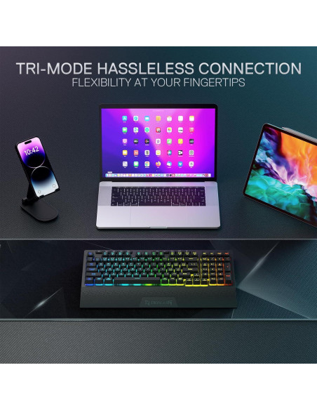 Teclado Gaming Inalámbrico Redragon K515 PRO 98 Teclas RGB