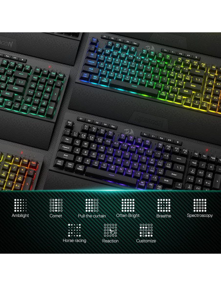 Teclado Gaming Inalámbrico Redragon K515 PRO 98 Teclas RGB