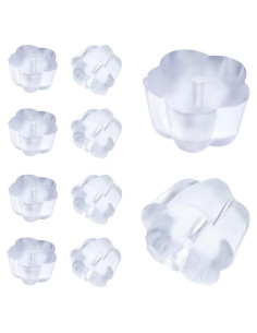 Respaldo de Aretes de Silicona Transparente Chunney 600 Piezas