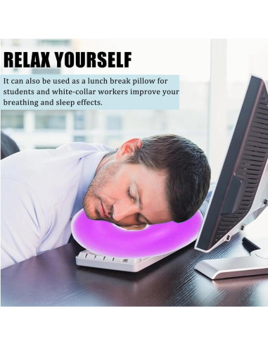 Almohada de Masaje Facial OULIGET de Silicona Morada 29x1.8cm