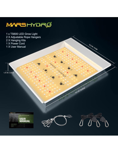 Luz de Cultivo LED MARS HYDRO TS600 100W Espectro Completo