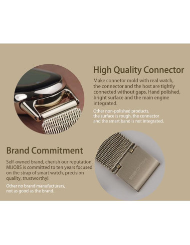 Correa MIJOBS para Xiaomi Mi Band 8 y 9 Acero Inoxidable