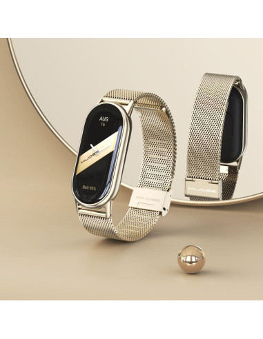 Correa MIJOBS para Xiaomi Mi Band 8 y 9 Acero Inoxidable