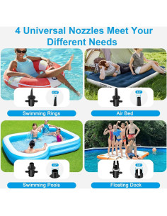 Bomba de Aire Eléctrica VOFiTNY 600W Inflar/Desinflar Rápido 2