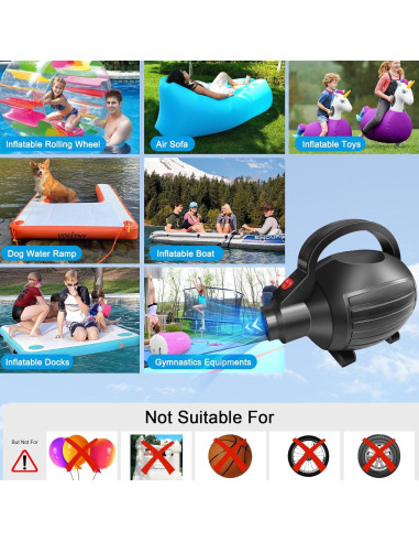 Bomba de Aire Eléctrica VOFiTNY 600W Inflar/Desinflar Rápido