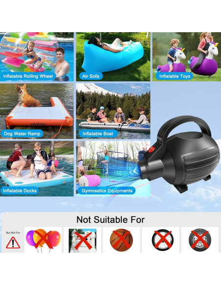 Bomba de Aire Eléctrica VOFiTNY 600W Inflar/Desinflar Rápido
