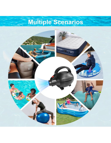 Bomba de Aire Eléctrica VOFiTNY 600W Inflar/Desinflar Rápido