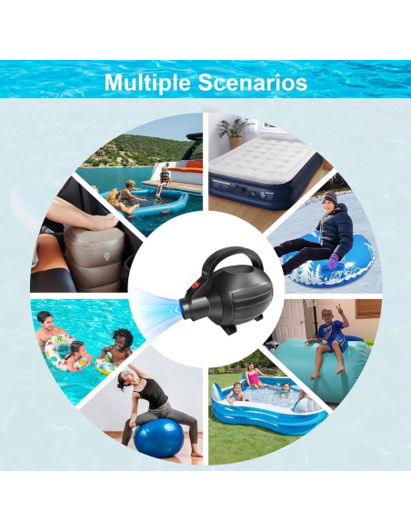 Bomba de Aire Eléctrica VOFiTNY 600W Inflar/Desinflar Rápido