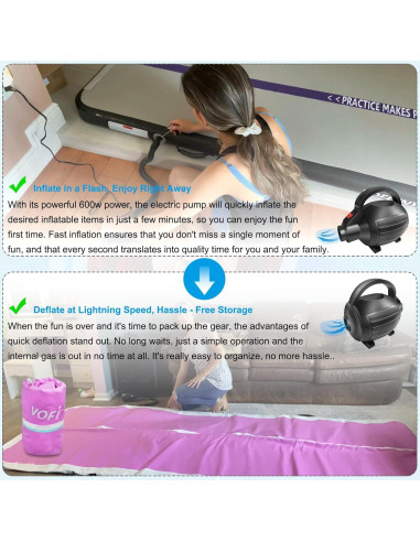 Bomba de Aire Eléctrica VOFiTNY 600W Inflar/Desinflar Rápido