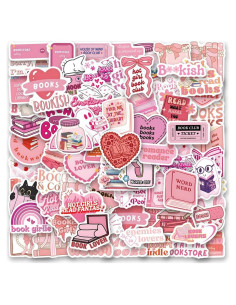 120 Pegatinas Rosadas WQOWEHI para Libros y Laptops