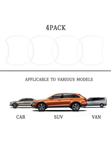 4 Piezas Protectores de Manijas de Puerta Blilo Transparente