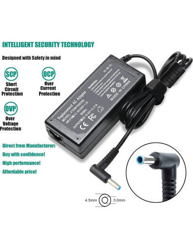 Cargador Laptop HP 45W Punta Redonda 4.5x3.0mm