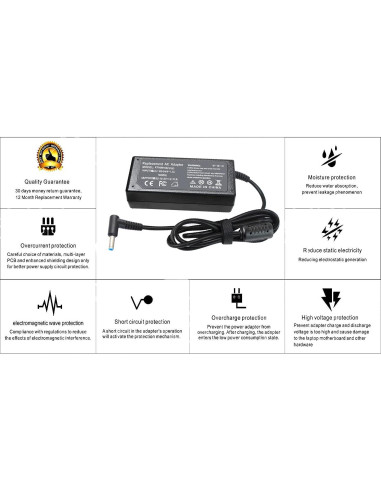 Cargador Laptop HP 45W Punta Redonda 4.5x3.0mm