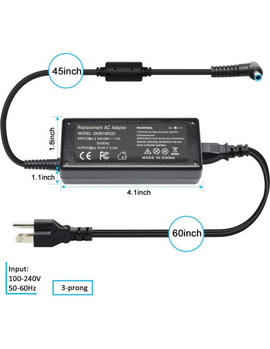 Cargador AC 65W HP ProBook Elitebook 450 840 850 Punta Azul