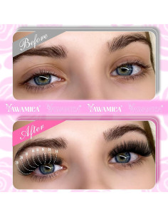 Kit de Extensión de Pestañas Yawamica 200D 14-20mm DIY 2
