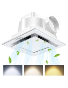 Ventilador Extractor de Baño FASDUNT con Luz LED 12W