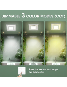 Ventilador Extractor de Baño FASDUNT con Luz LED 12W 2