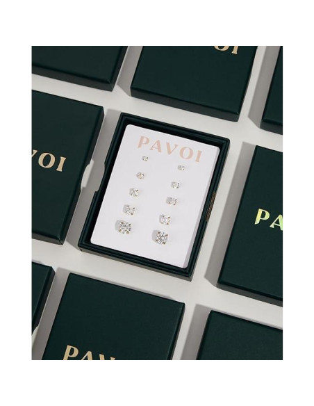 Aretes Huggie de Plata 925 Baño Oro 14K con Circonita PAVOI