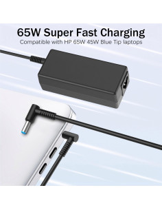Cargador Laptop HP 65W/45W Adaptador Punta Azul 19.5V 2