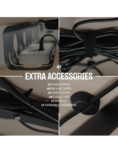 Bandeja de Cable COREMINDED Mediana - Organizador 2 Paquetes