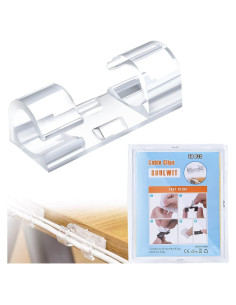 Clips Organizadores de Cables SOULWIT 50 Pcs Transparente