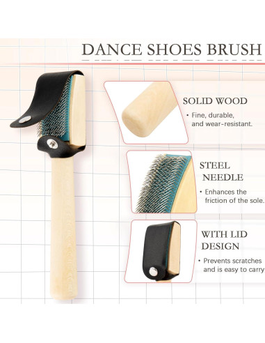 Cepillo para Zapatos de Baile Cosmos - 2 Pcs, Suede, 16.8 cm