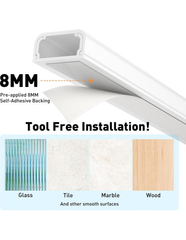 Cubierta de Cables Delamu 159.5 cm Blanca para TV