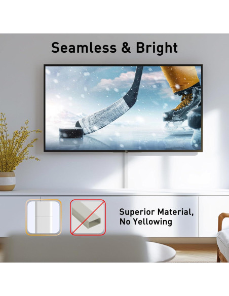 Cubierta de Cables Delamu 159.5 cm Blanca para TV