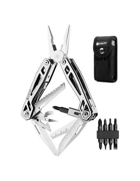BIBURY Alicates Multiherramienta 21 en 1 Acero Inoxidable