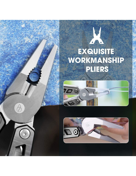 BIBURY Alicates Multiherramienta 21 en 1 Acero Inoxidable