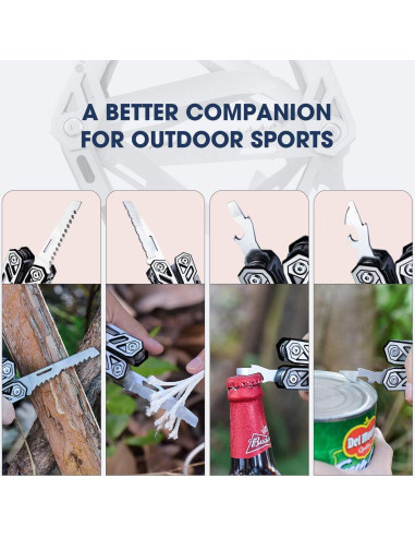 BIBURY Alicates Multiherramienta 21 en 1 Acero Inoxidable