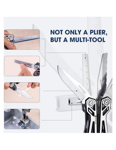 BIBURY Alicates Multiherramienta 21 en 1 Acero Inoxidable