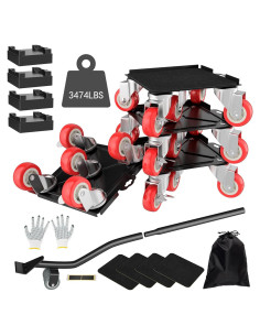 Carro de Muebles MYUEA 5 Ruedas 1572 kg Alta Resistencia