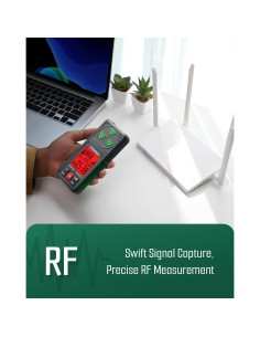 Medidor EMF TESMEN Hound-200 3-en-1 Verde para RF, EF, MF 2