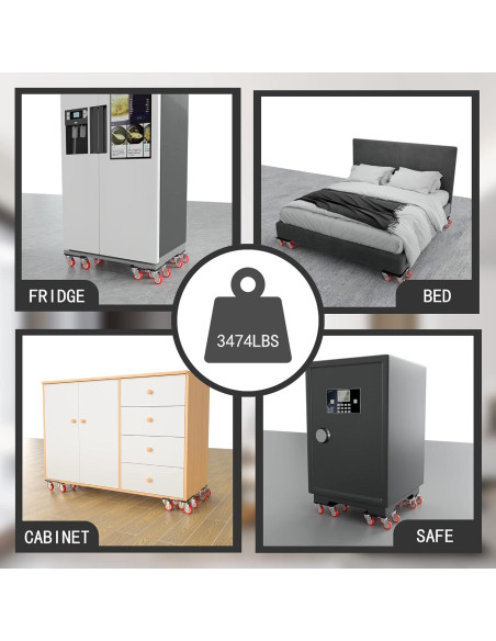Carro de Muebles MYUEA 5 Ruedas 1572 kg Alta Resistencia