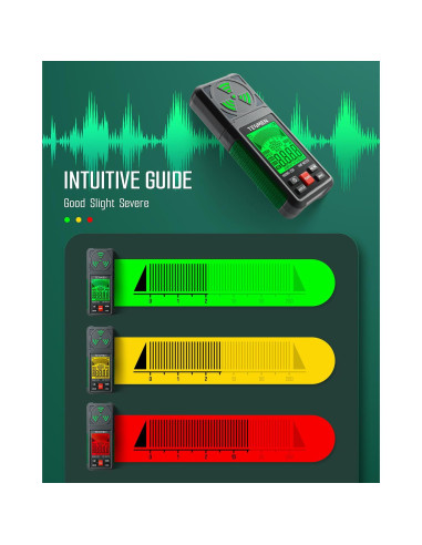 Medidor EMF TESMEN Hound-200 3-en-1 Verde para RF, EF, MF