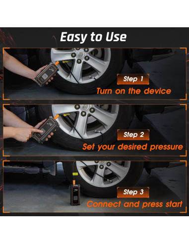 Compresor de Aire OlarHike TIC3V301 Portátil 150PSI