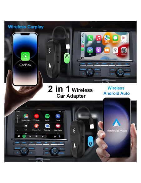 Adaptador Inalámbrico Carplay/Android Auto - THT-020-9 USB-C