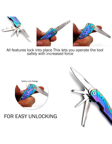 Alicate Multiherramienta 14 en 1 GETUHAND Acero Inoxidable Multicolor