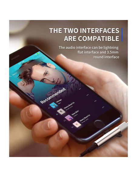 Adaptador Lightning a Jack 3.5mm Jekruyi para iPhone