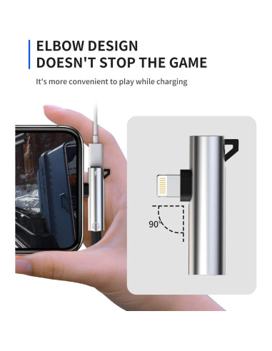 Adaptador Lightning a Jack 3.5mm Jekruyi para iPhone