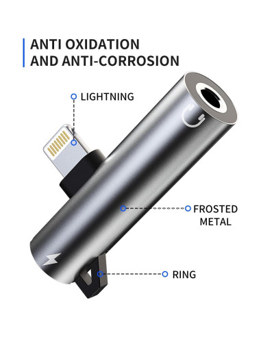 Adaptador Lightning a Jack 3.5mm Jekruyi para iPhone