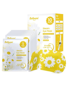 Mascarilla Térmica para Ojos BeHoomi - 10 Paquetes con Fragancia de Manzanilla